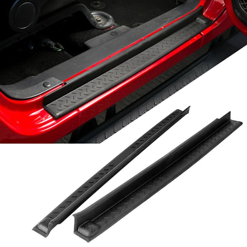 2-Door Car Cover Step Front Door Sill Entry Guard Kit For Jeep Wrangler JK 07-17