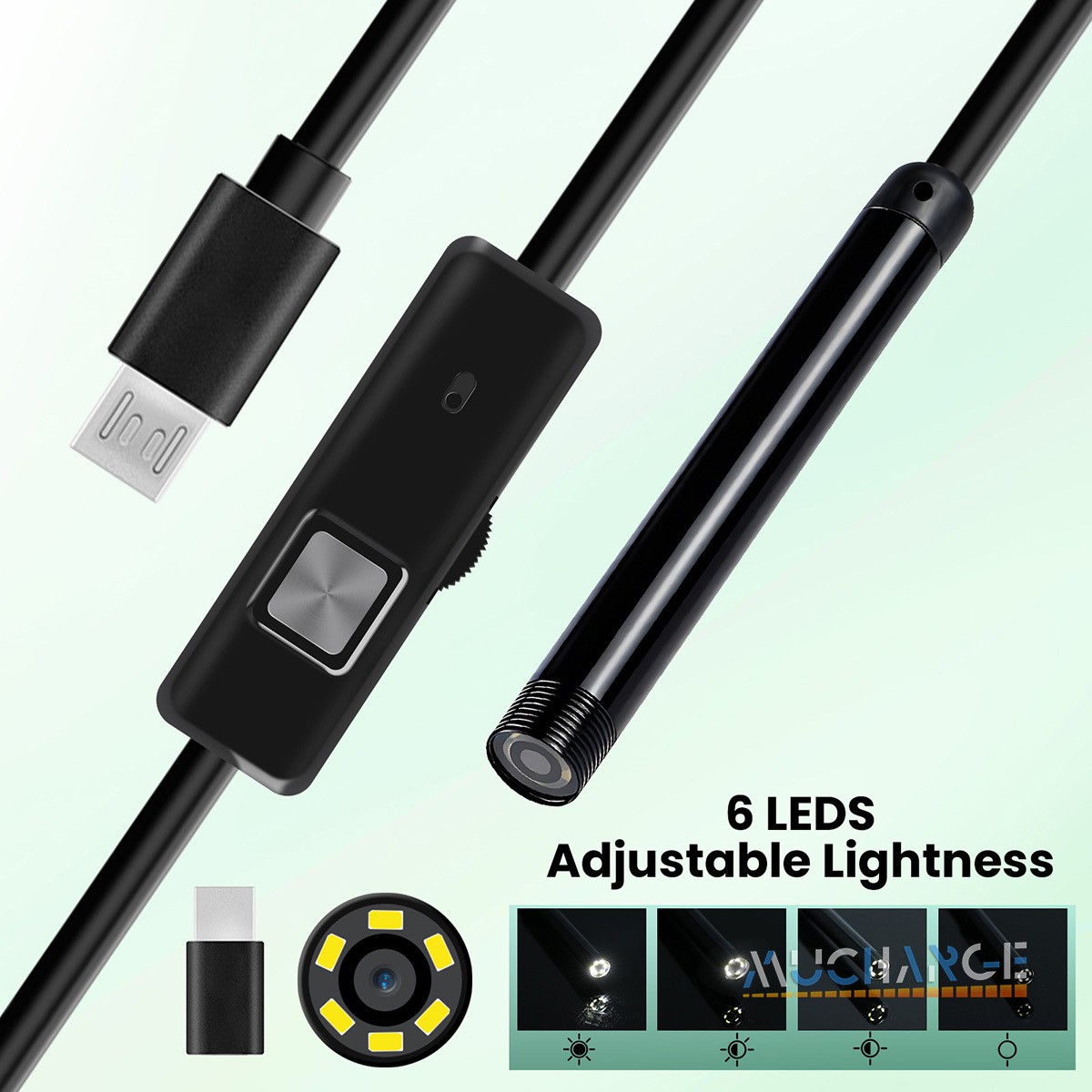 2M/5M USB Borescope Endoscope Flexible Snake Inspection Camera Plug Android PC
