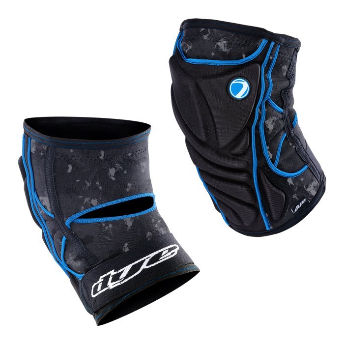 Dye Paintball Performance Knee Pads - DyeCam Black / Cyan - XL - Extra Large