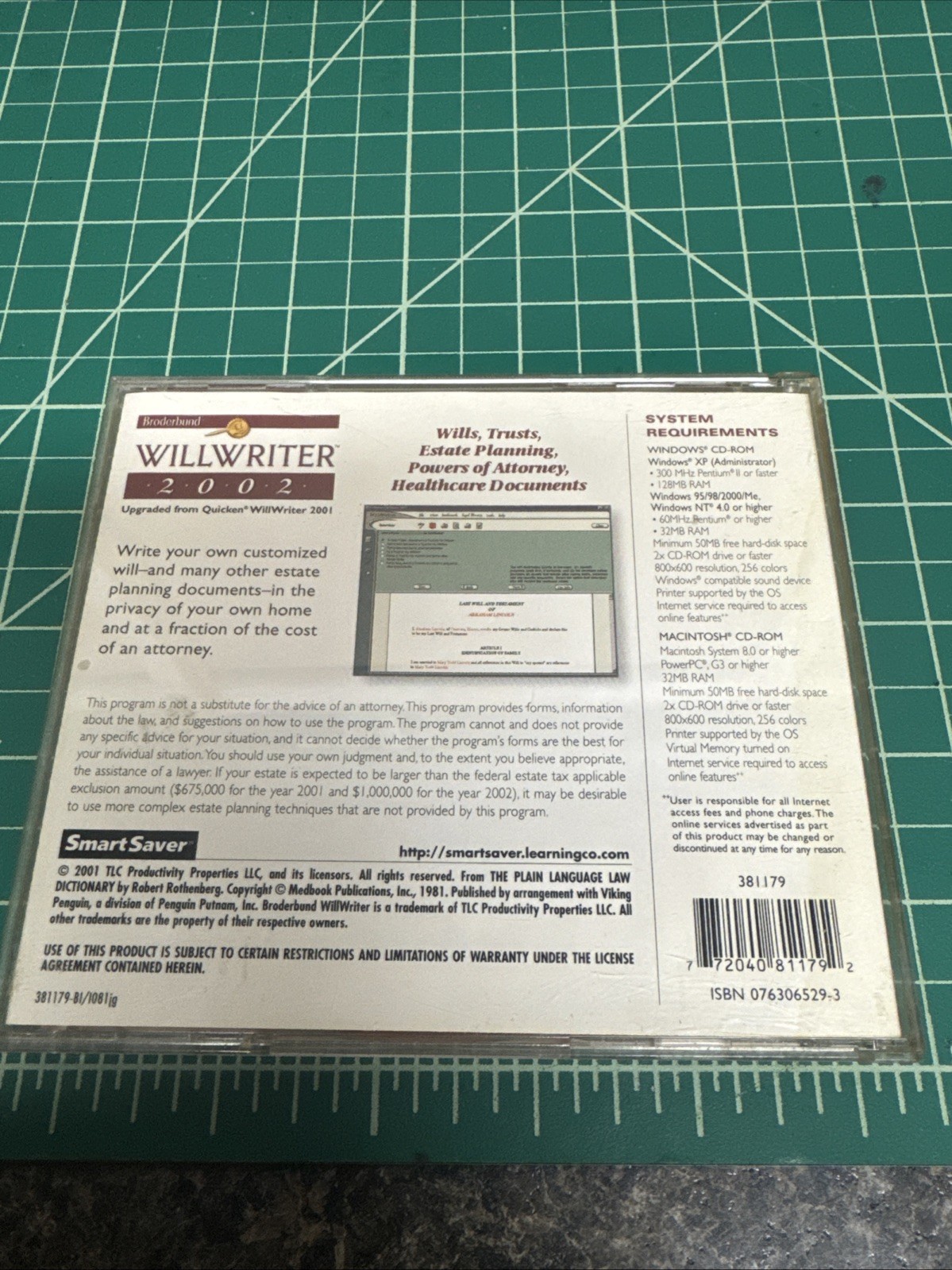 Broderbund WillWriter 2002 Smart Saver Series (Windows/Mac, 2001)