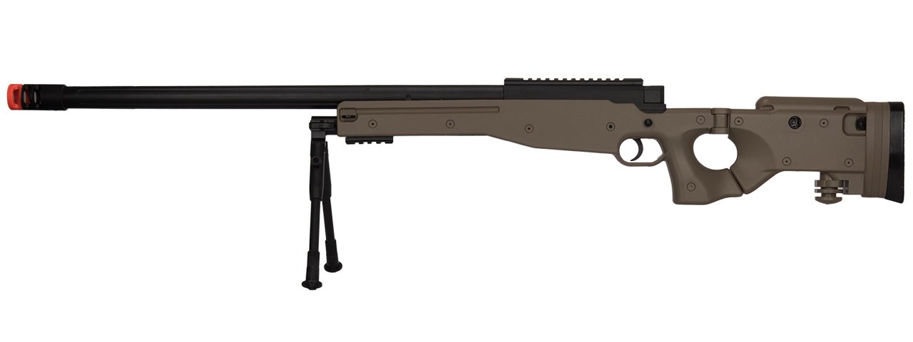 M1196T Bolt Action Airsoft Sniper Rifle W/ Folding Stock (TAN) Airsoft Gun Airso