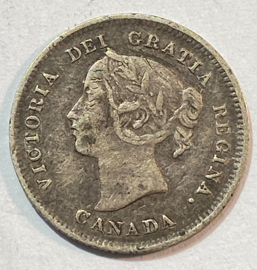 1897 Canada Five Cents Nice Original XF KM-2 CHRC