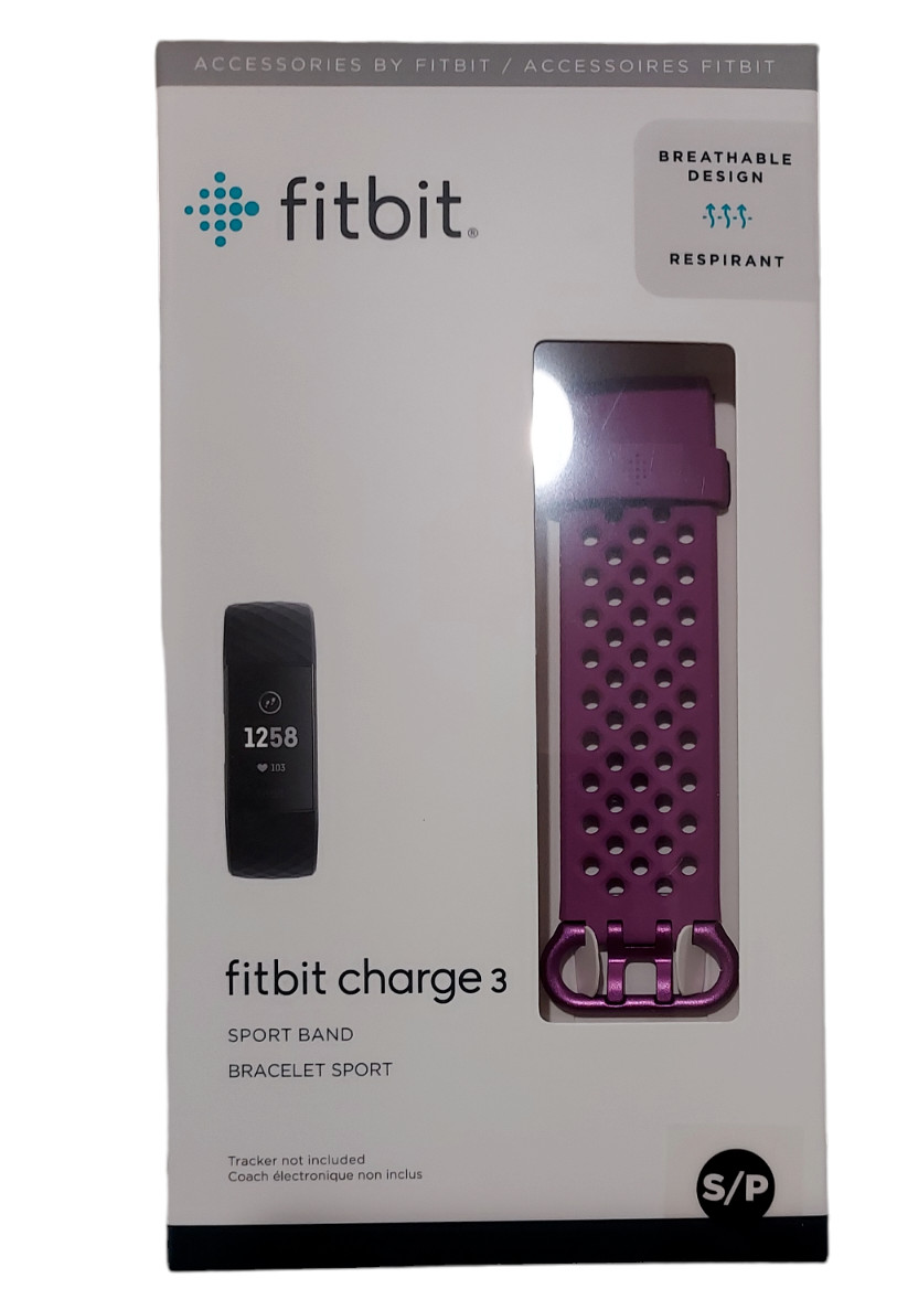 Fitbit Charge 3 Sport Band S/P (Small) Purple BERRY Bracelet Accessory BAND ONLY