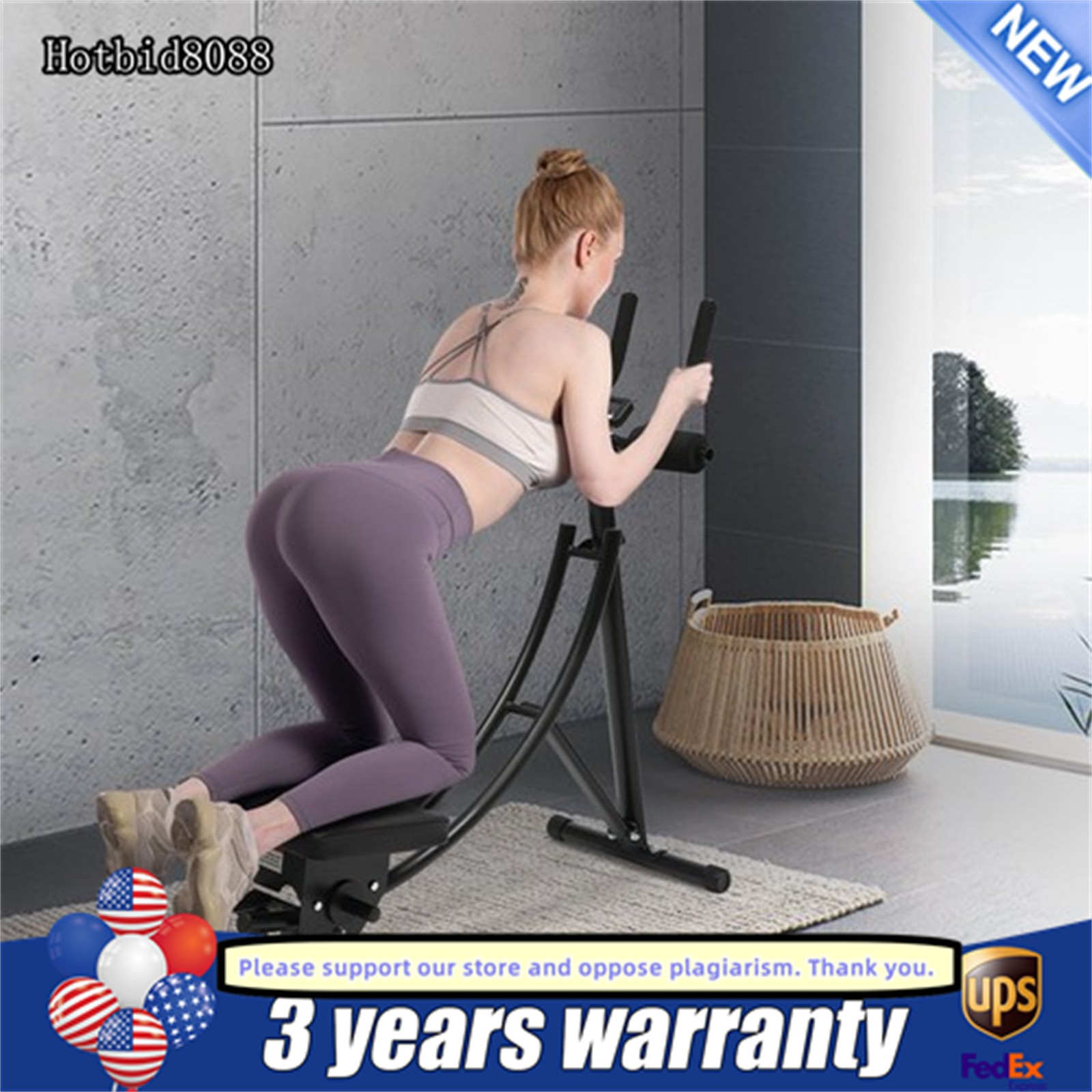 Abdominal Crunch Core Abdominal Workout Ab Trainer Machine Coaster For Home&Gym