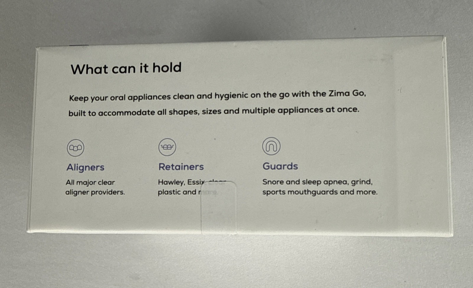 Zima Go Metal UV oral appliance case By Zima Dental In Silver read description