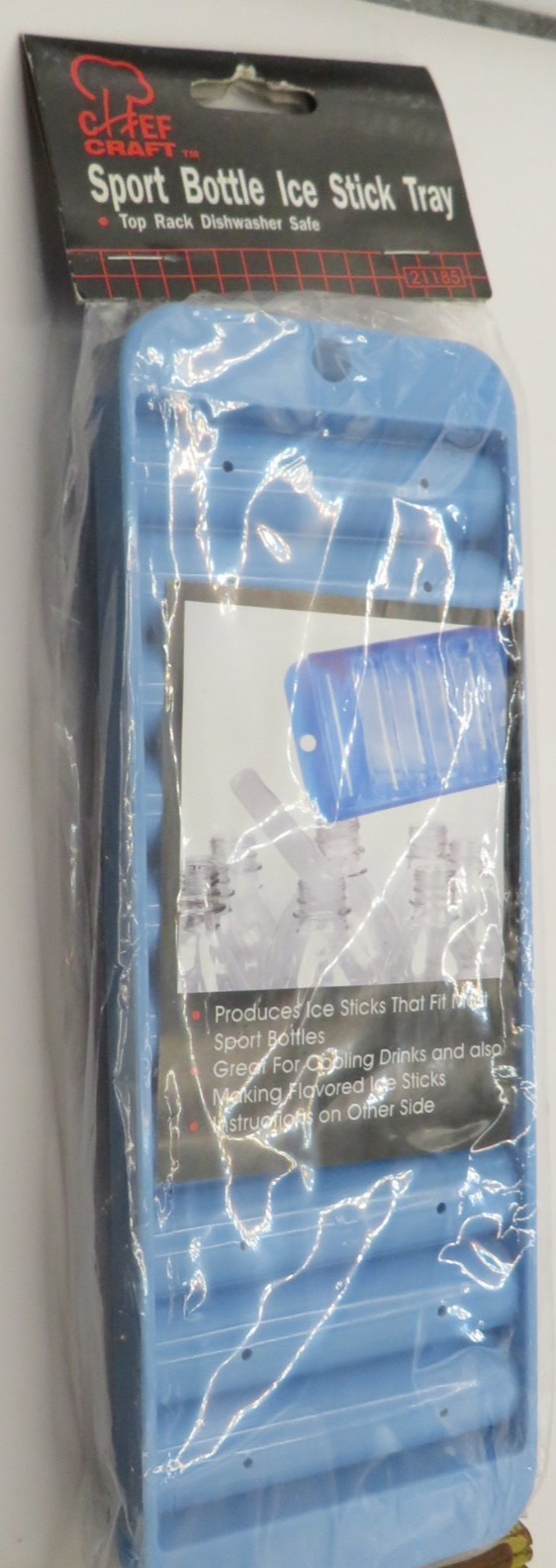 Chef Craft Sports Bottle Ice Cube Tray, 9.5 inch, Blue, Ice Cubes, Trays & Molds