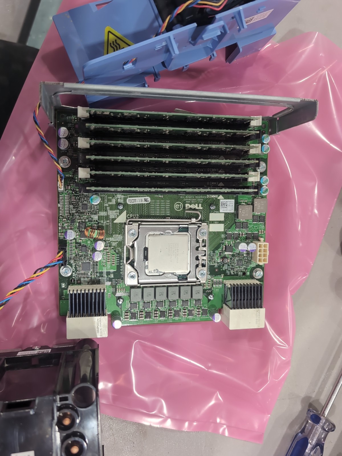 Dell Precision T7500 2nd Board 0H236F W/ 12 GB Ram, Fan, CPU Untested. Parts