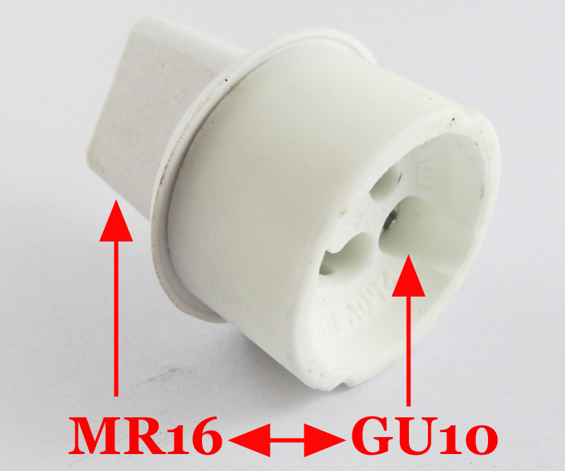 10x MR16 Male to GU10 Female Socket Base LED Halogen CFL Light Bulb Lamp Adapter