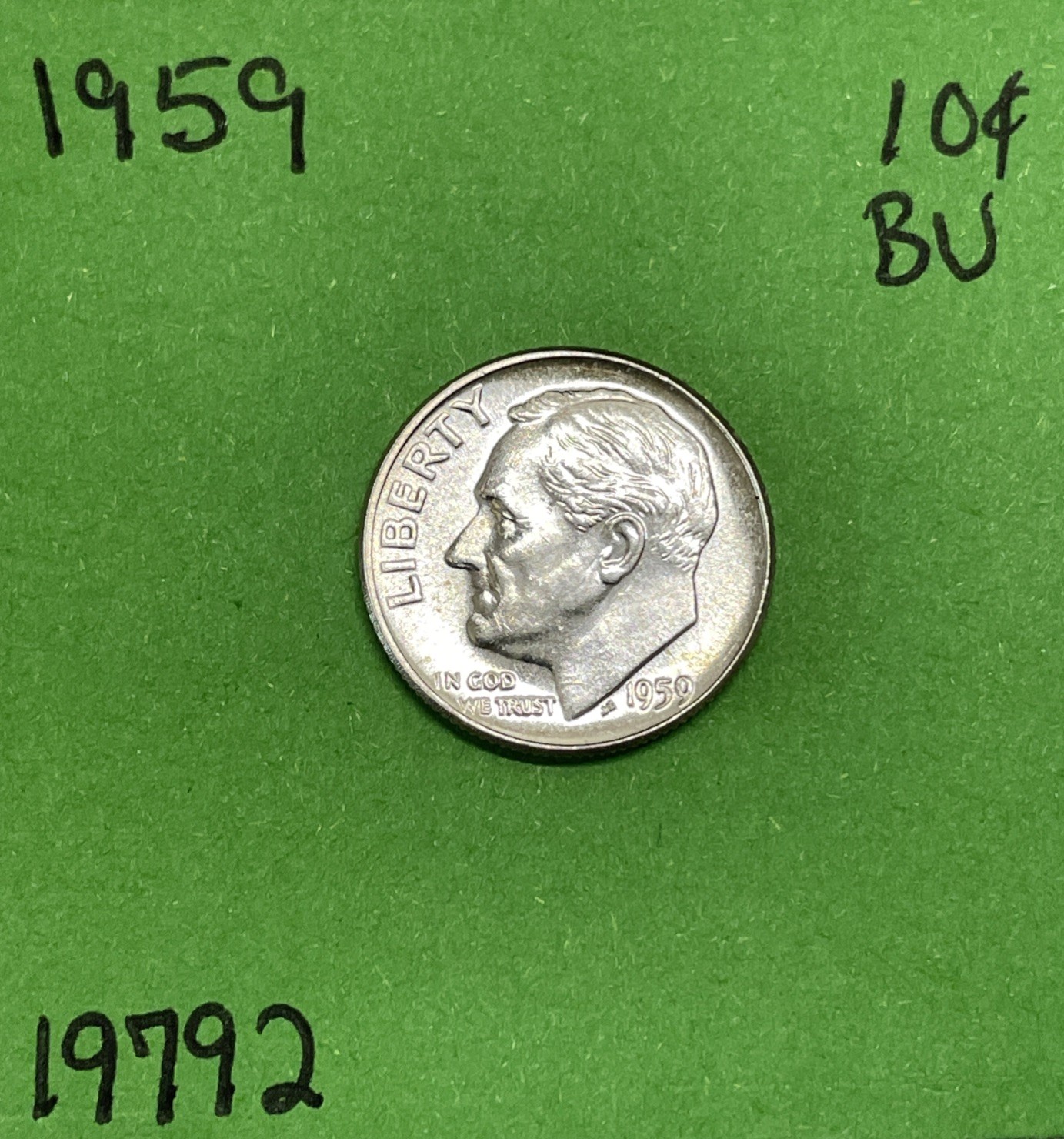 1959-P Roosevelt Dime 10c BU Brilliant Uncirculated 90% Silver