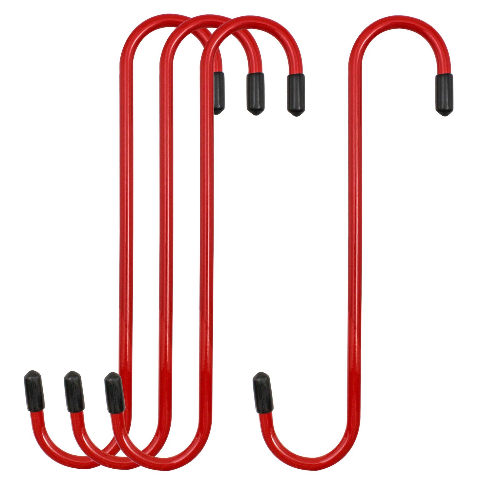 4LIFETIMELINES Brake Caliper Hanger Hooks, Durable Steel, Red Pack of 4,