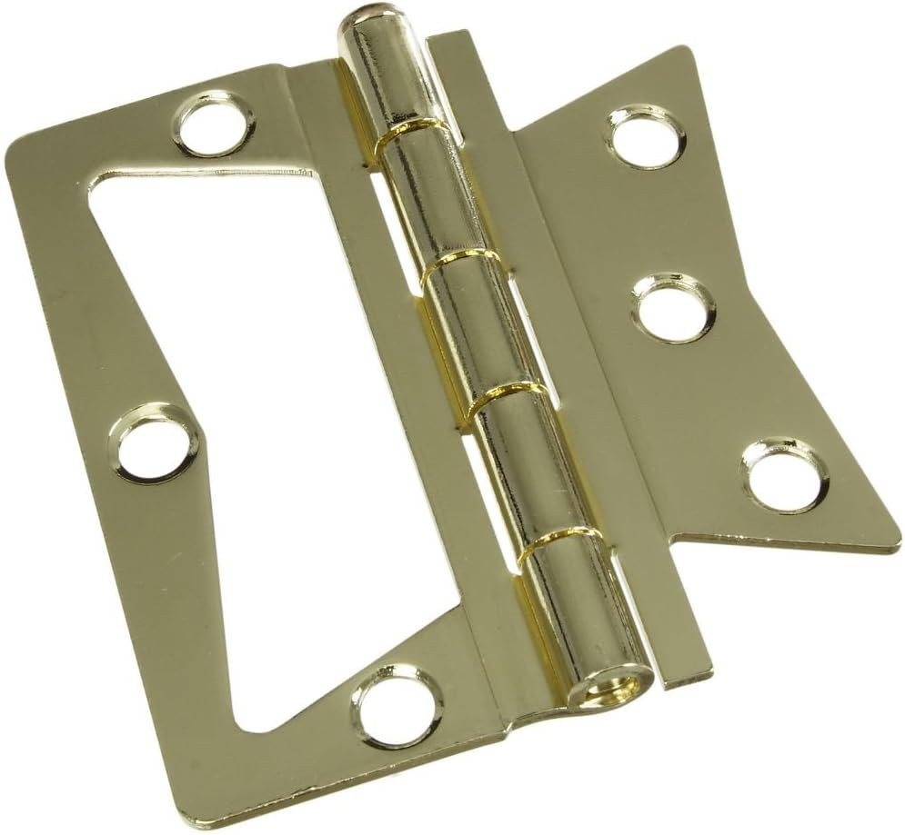 N244-780 V535 Surface-Mounted Hinges in Brass, 2 Pack