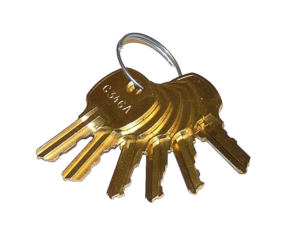 Set of 6 Keys C346A, C390A, C413A, C415A, C420A, C642A fit CompX National Locks