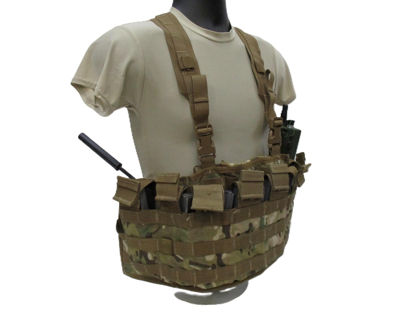MULTICAM USGI TACTICAL ASSAULT PANEL TAP CHEST RIG MOLLE VEST SHOULDER HARNESS