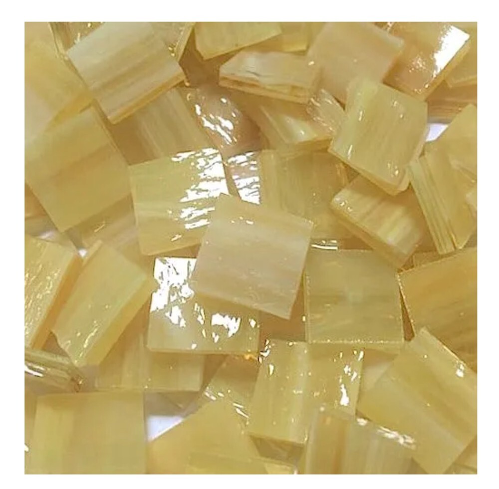 1/2" Golden Yellow Mosaic Stained Glass Tiles