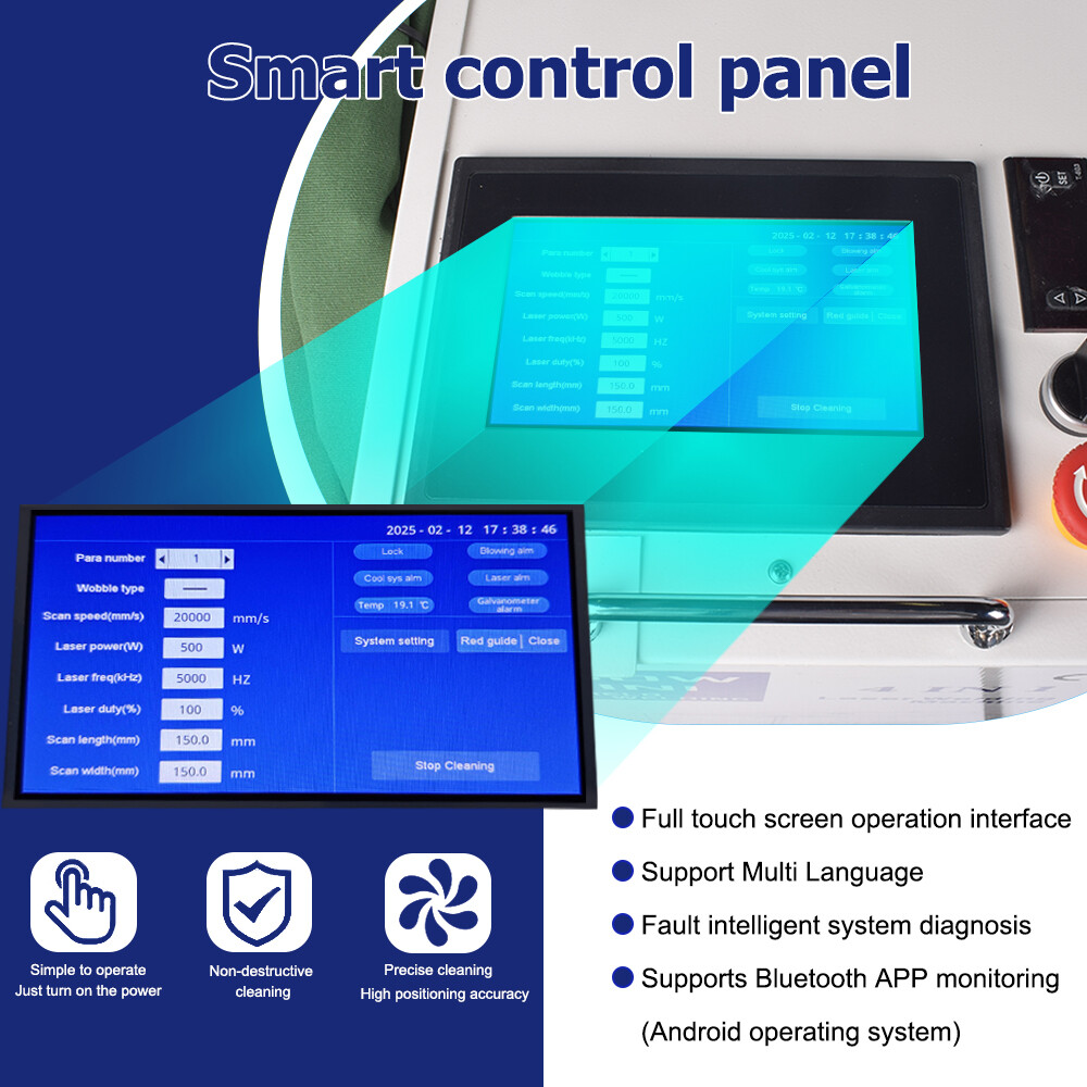 2000W Handheld Laser Cleaning Machine 9 clean modes Rust Paint Oxide Remover US