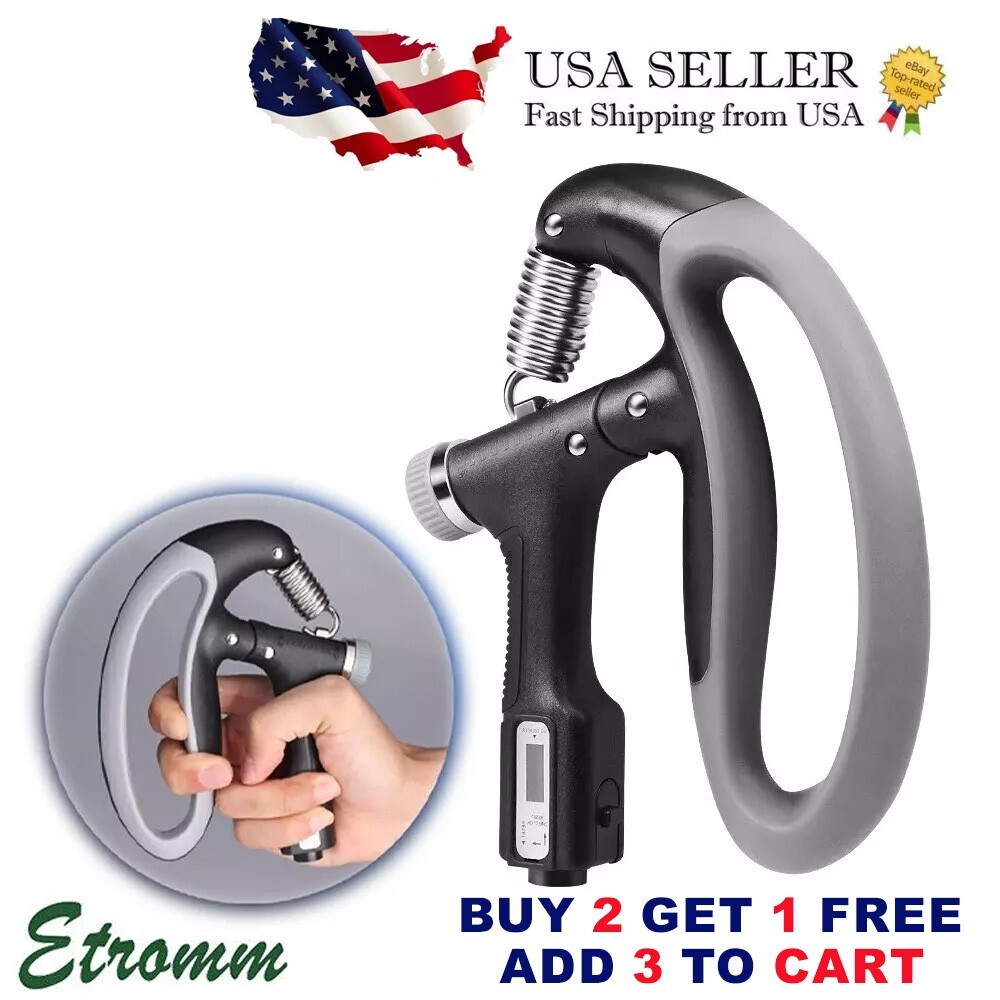 Hand  Power Trainer Grip Strength Gripper Strengthener Adjustable Gym Exerciser