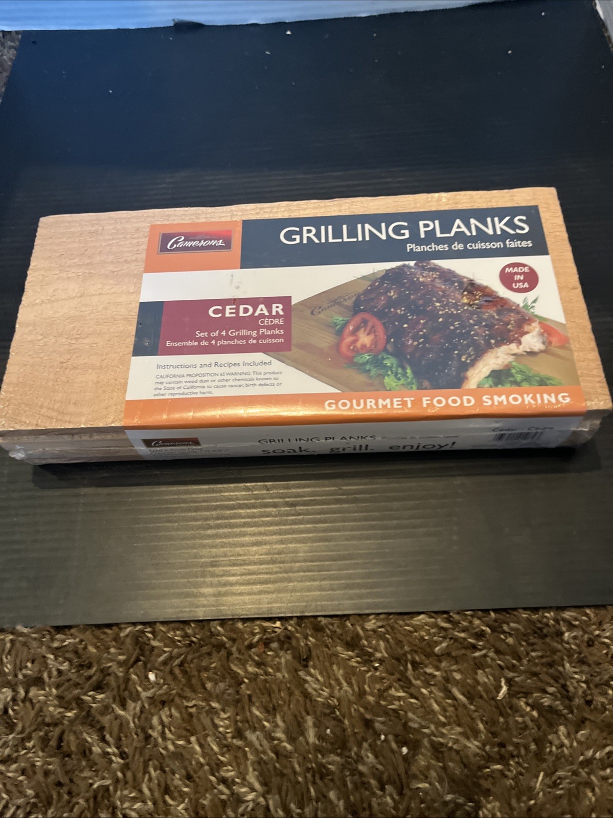 Camerons Cedar Grilling Planks Set of 4 Food Safe Cookout Fish Steak BBQ