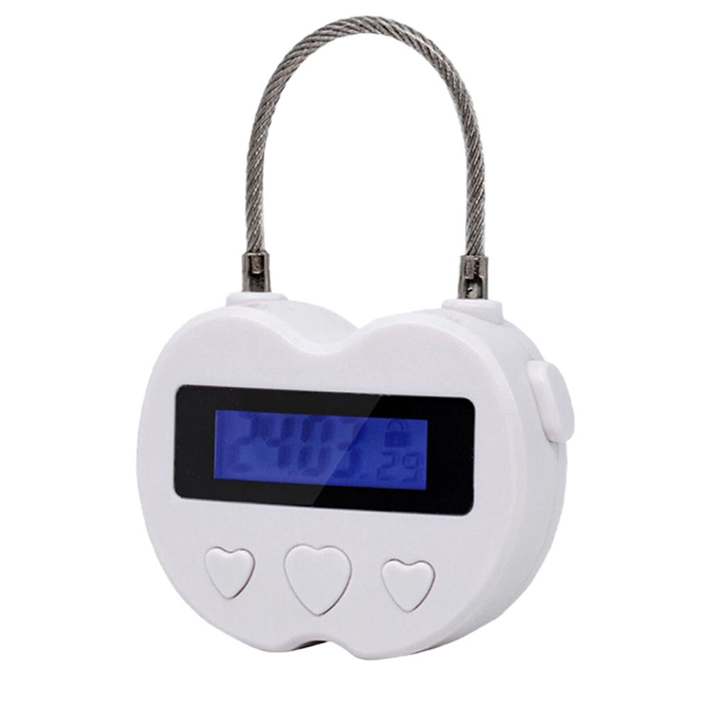 White Time Lock LCD Display Time Lock Multifunction Travel Electronic Timer US
