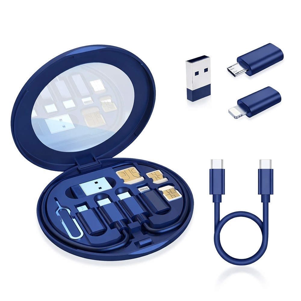 60W USB-C Type C Fast Charging Data Cable Travel Kit w/ SIM Eject Pin & Stand