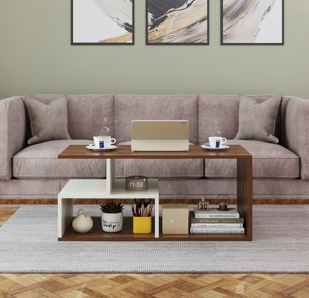 Center Coffee Table Wood Living Room with Storage Bedside Sofa Side end Table