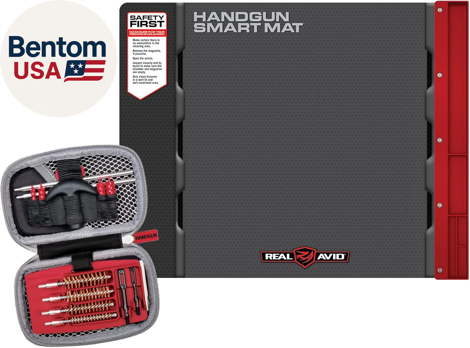 Handgun Cleaning Kit | Includes Gun Cleaning Mat 19X16 with Magnetic Parts Tray