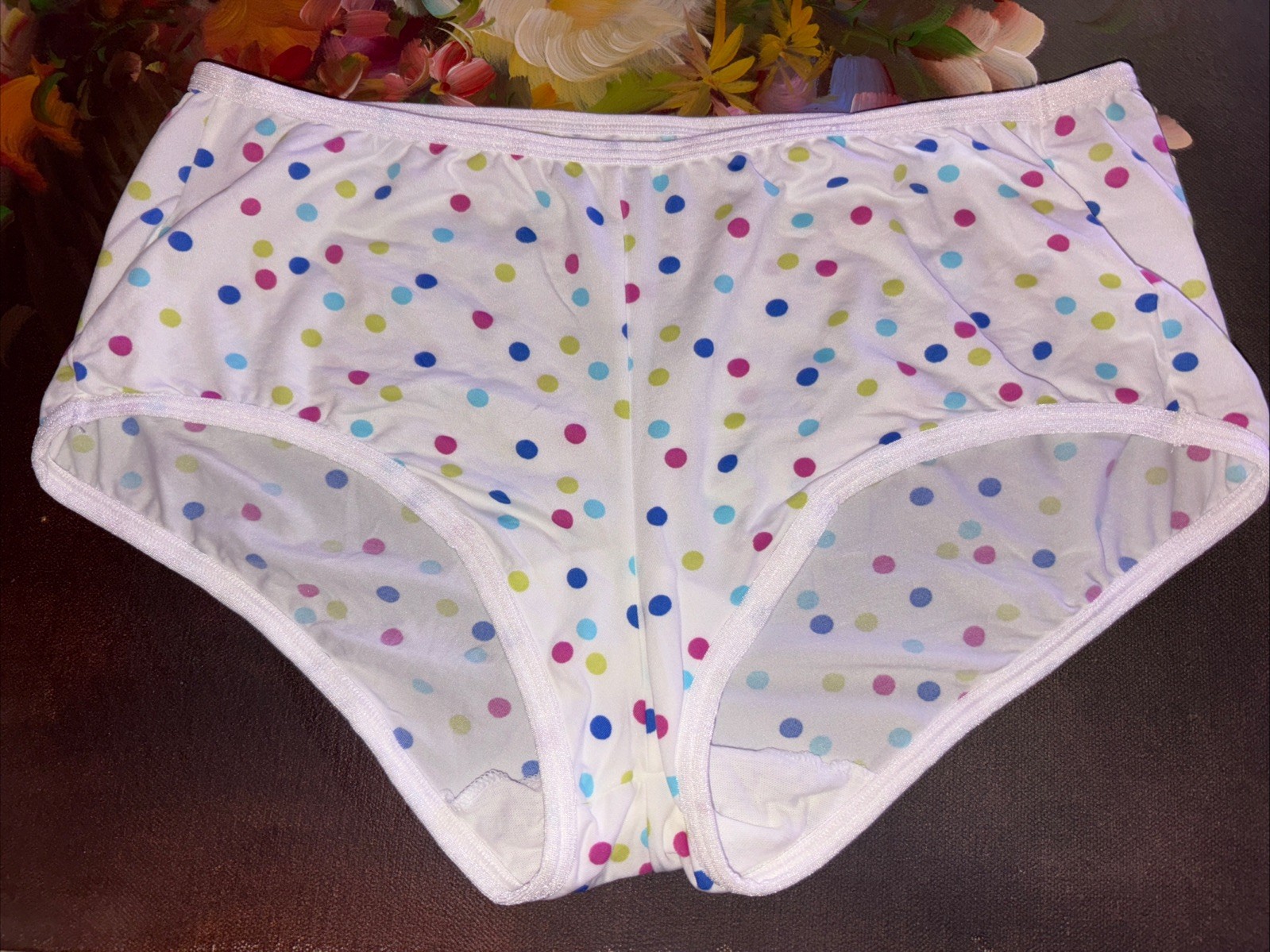 Vanity Fair Polka Dot 6 M Vintage Y2K Hipster Brief Buttery Soft Panty Underwear