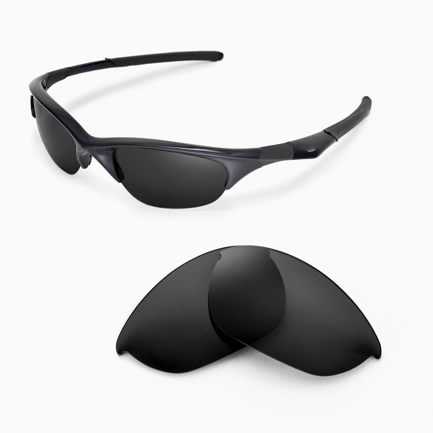 Walleva Black ISARC Polarized Replacement Lenses for Oakley Half Jacket