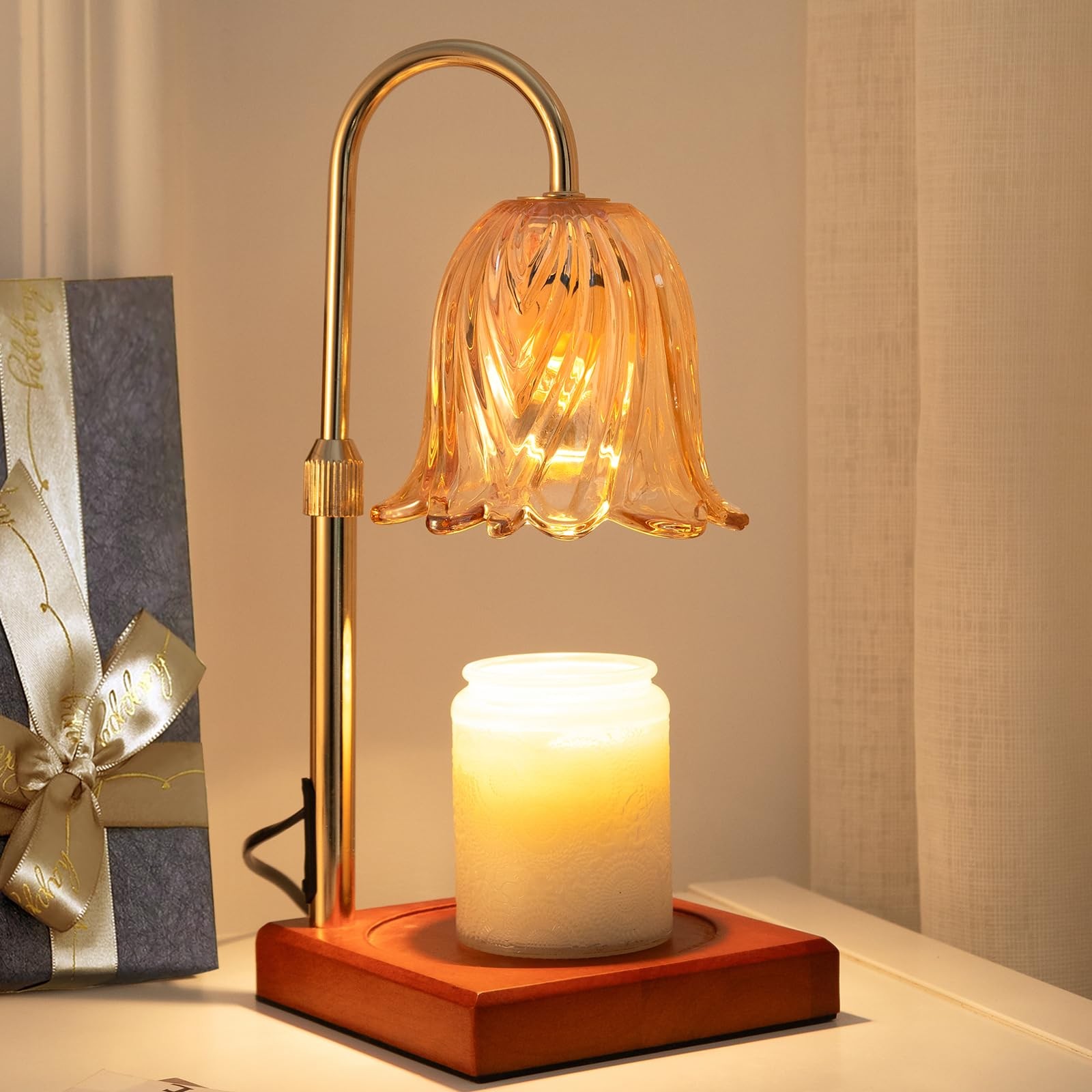 GODONLIF Candle Warmer Lamp with Timer Dimmable, Birthday Gifts for Women Mom, H