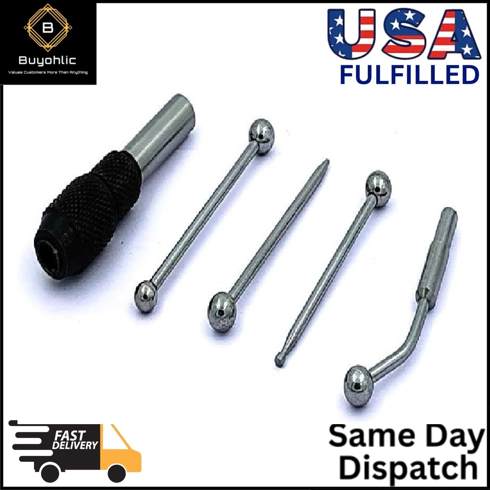 Wiggler & Center Finder Set 5 Pcs Edge Finder Runout Concentric Alignment Tool