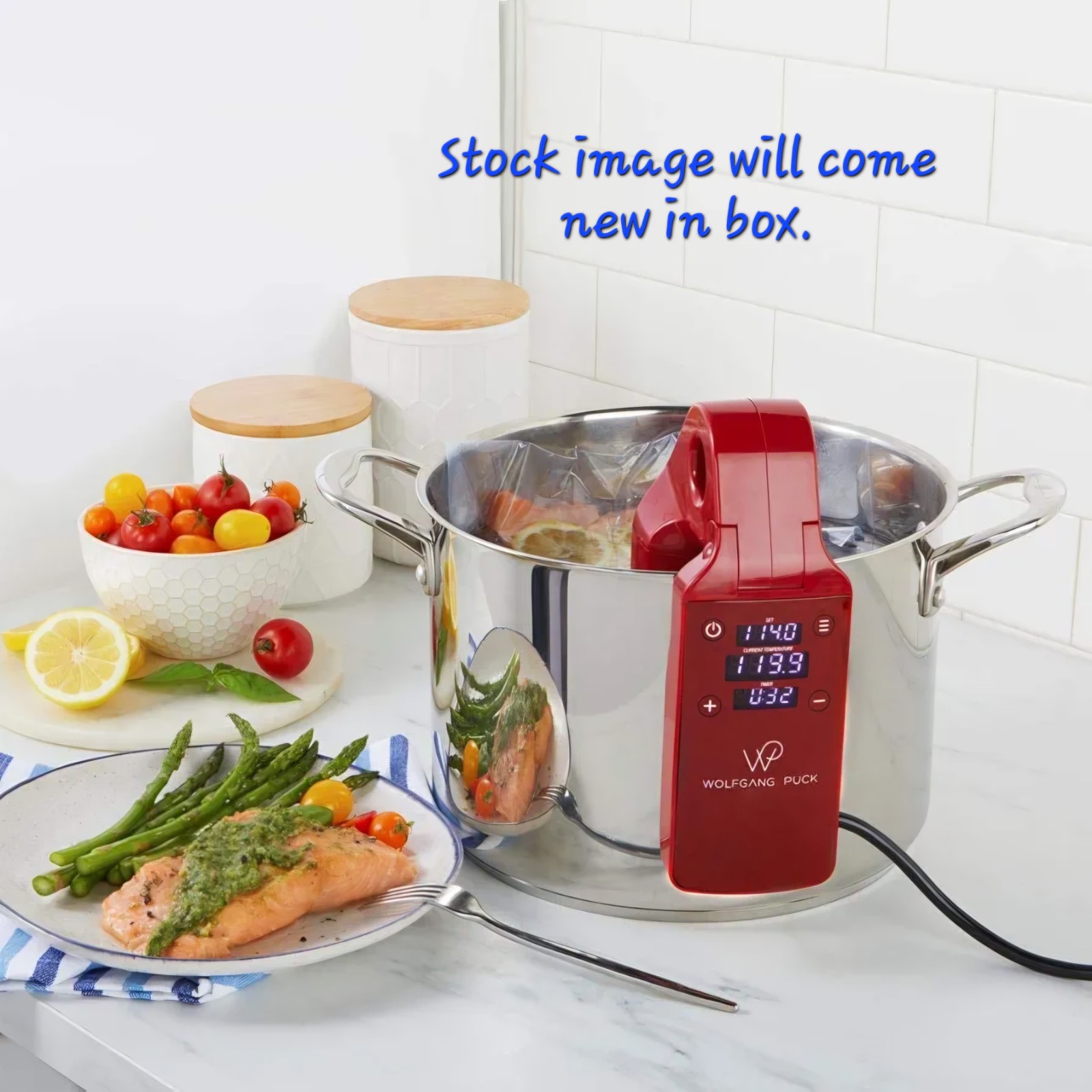 ‎️‍‎️‍Wolfgang Puck Compact Clip Sous Vide Model 606-700 red new