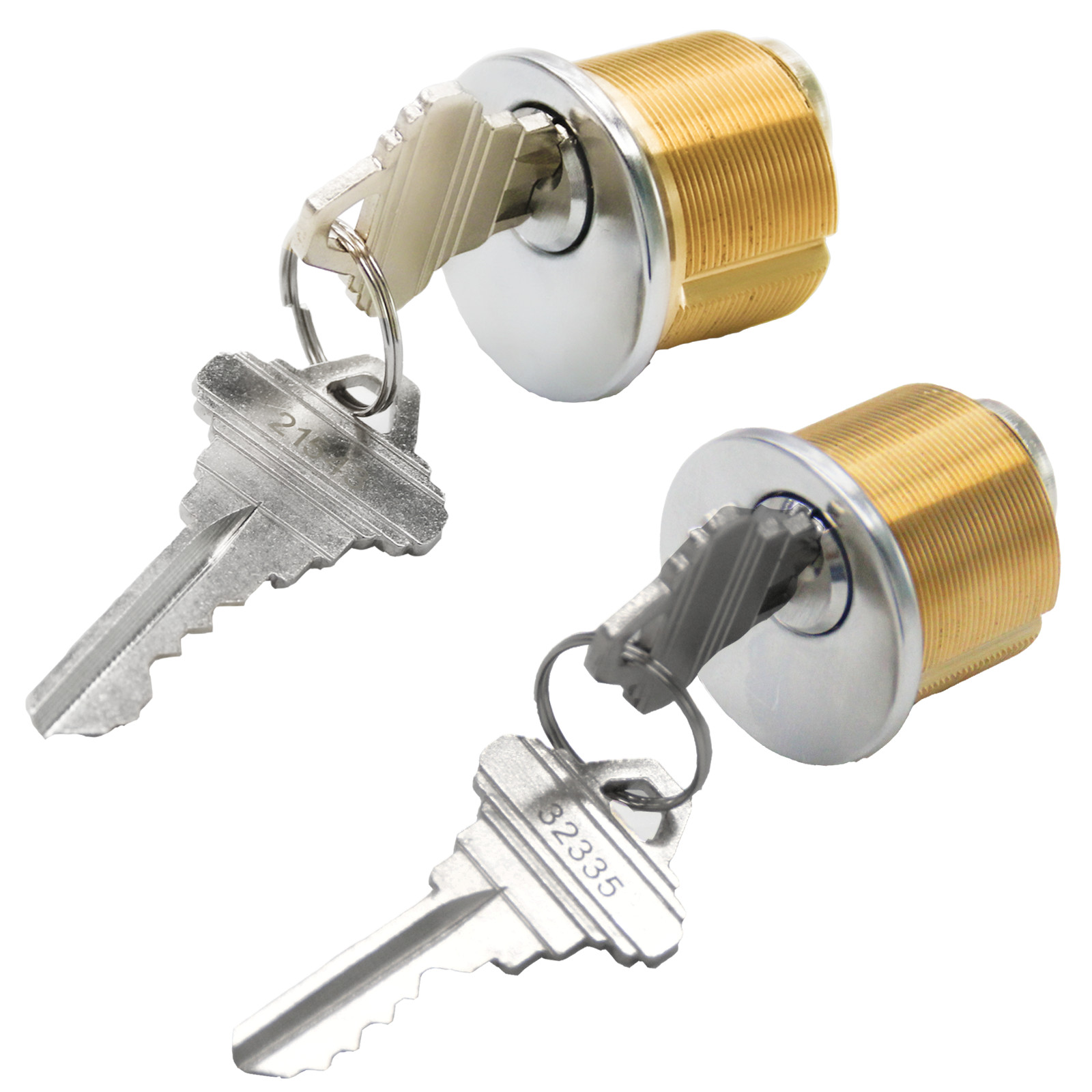 2Set Mortise Lock SC1 Cylinders Adams Rite Type Brass 1'' Mortise Cylinder KD