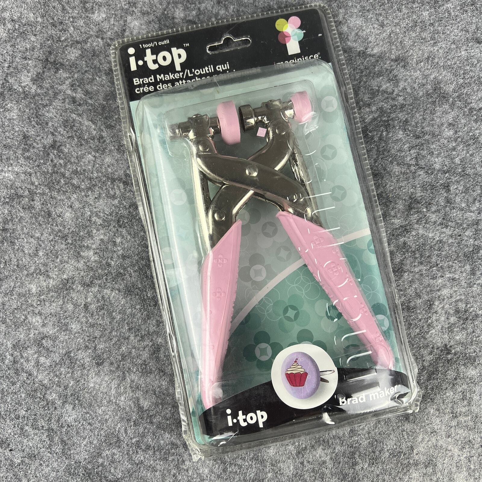 I TOP I-TOP IMAGINISCE Button Brad Maker NEW FACTORY SEALED Paper craft