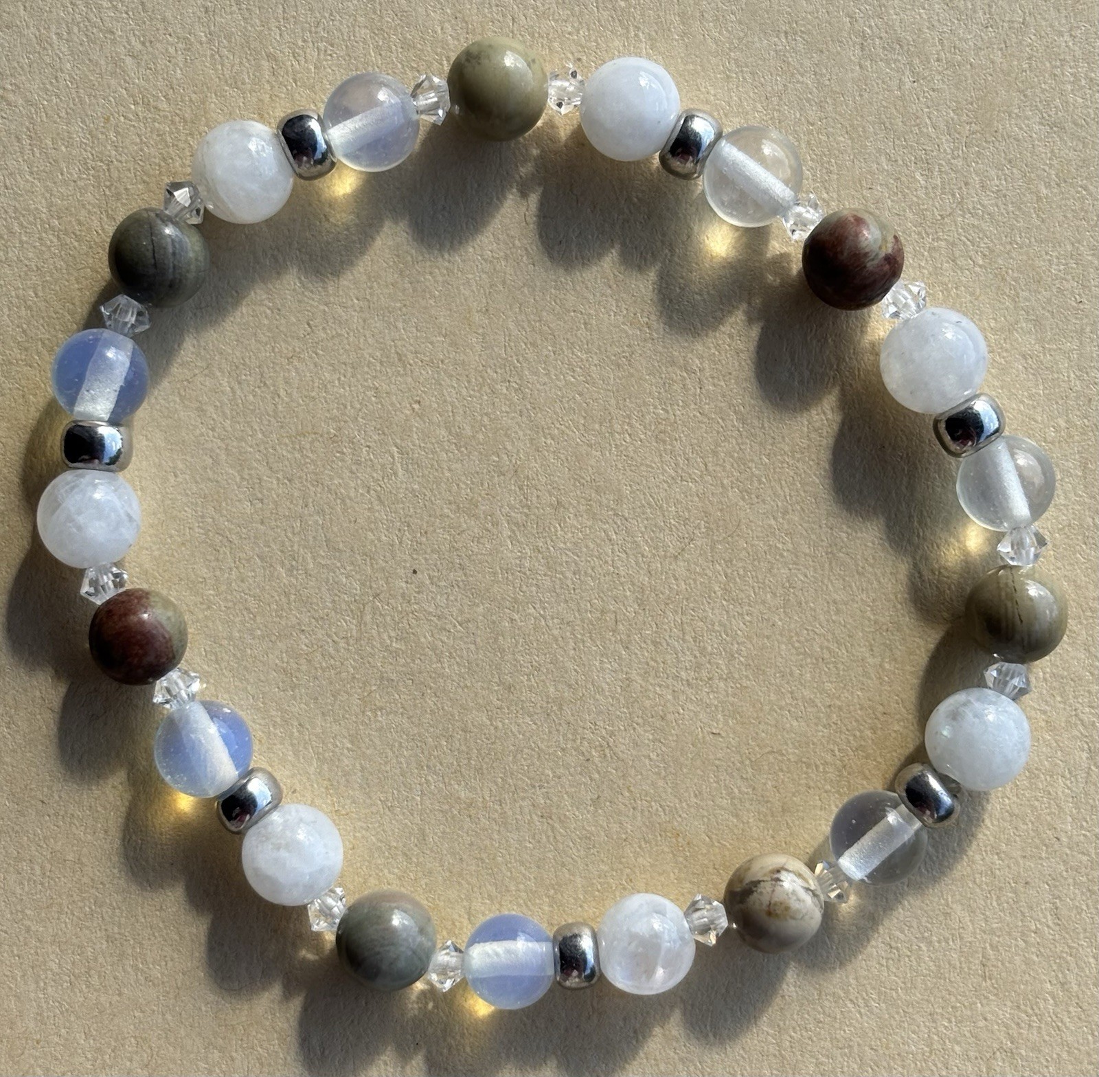 Stunning Gemstone Bracelet - Astrophyllite, Moonstone & Opalite