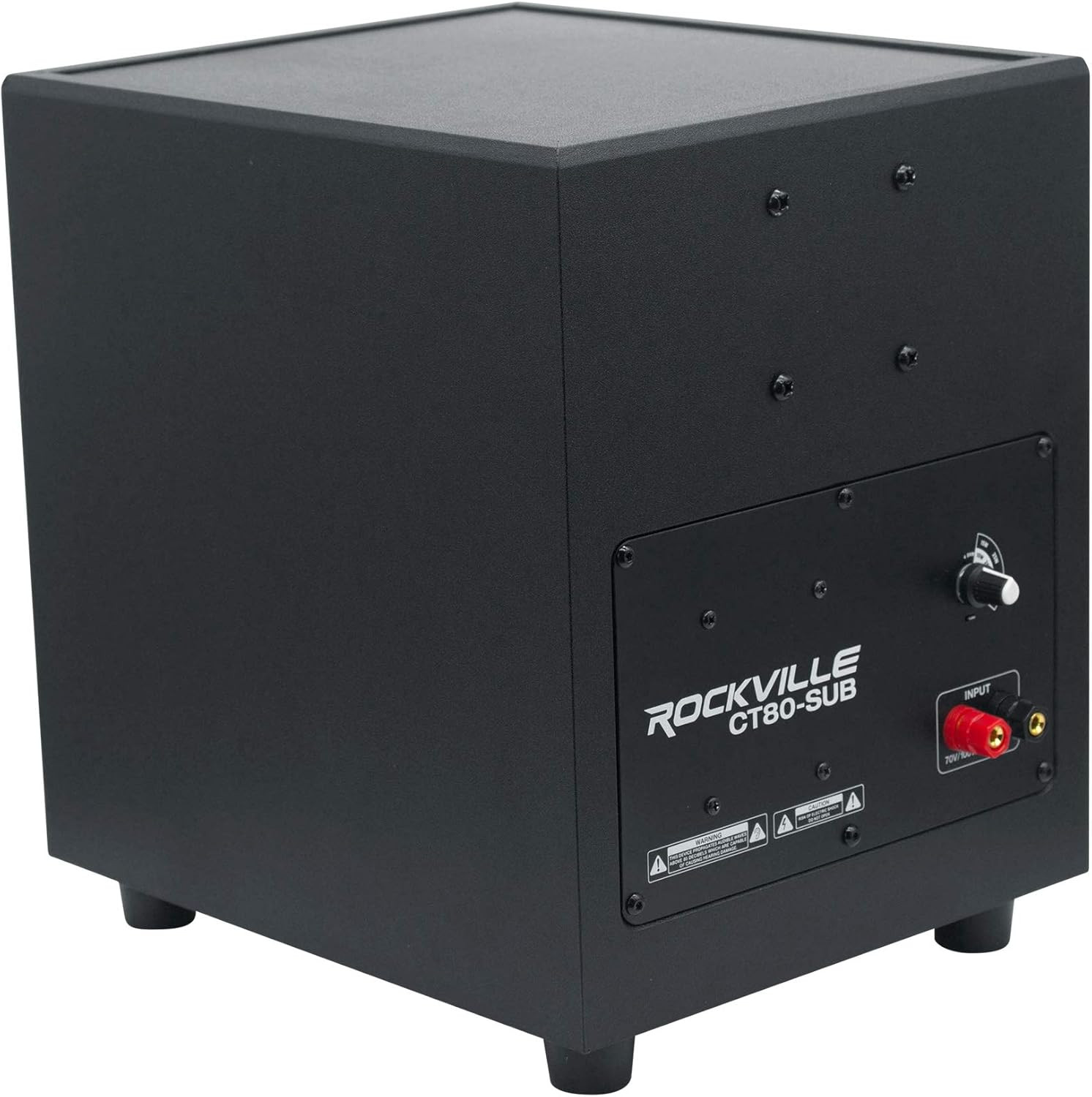 CT80 8" 70V Commercial Subwoofer, Wall-Mount Bracket, Deep Bass, Wide Frequency,