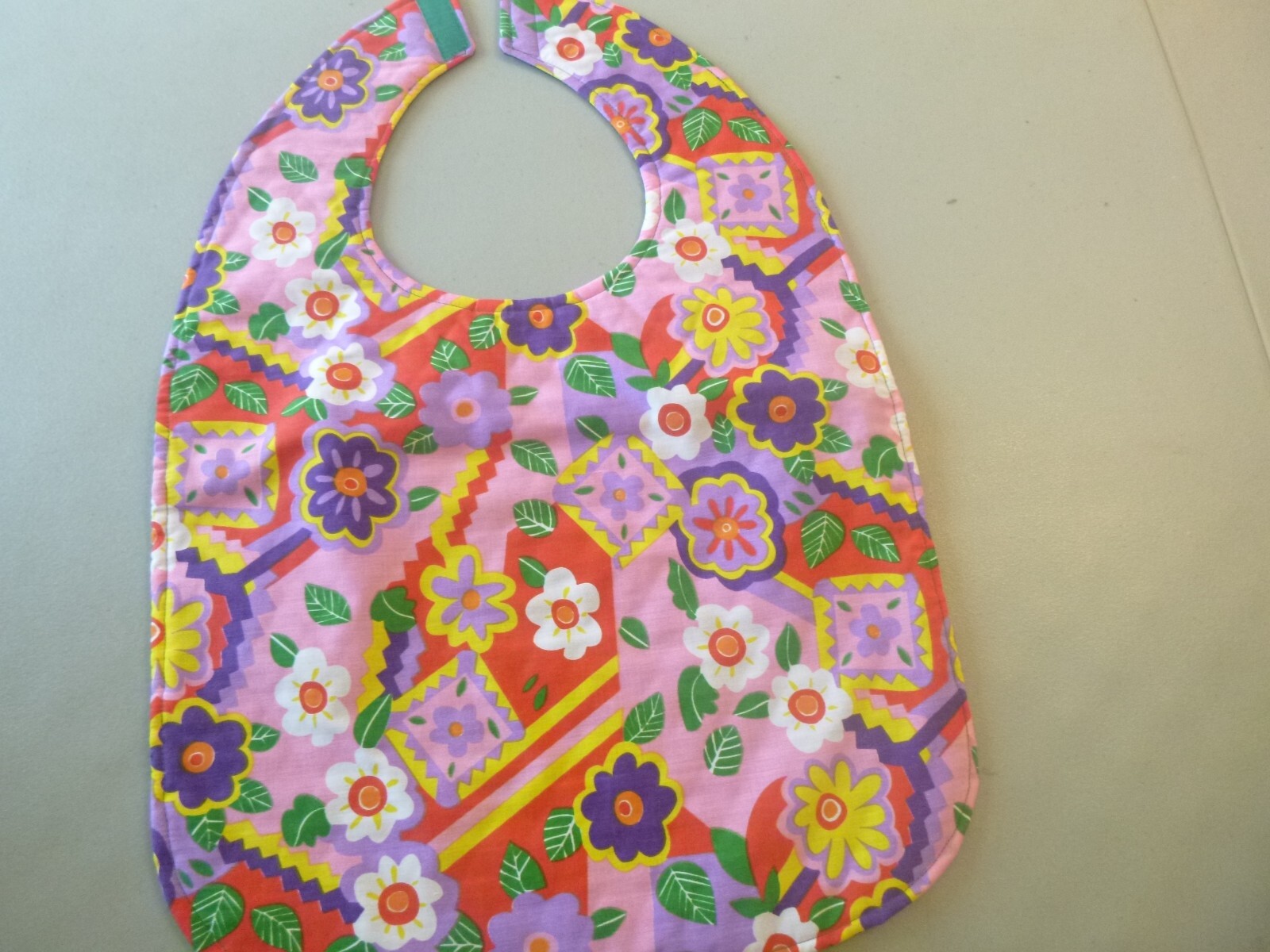 Adult Bib/Clothing Protector double thickness with Quilted Diamond Backing