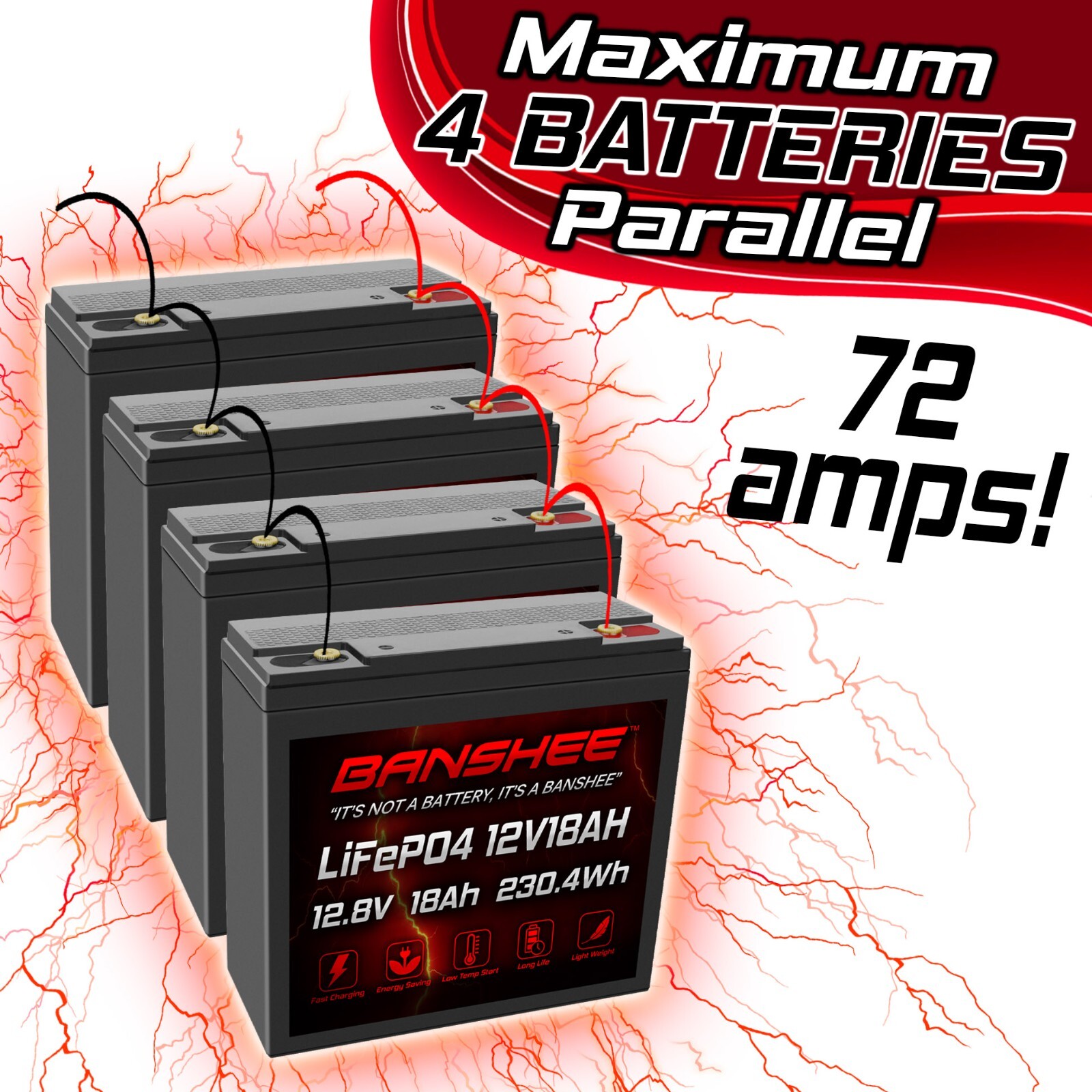Banshee 12V 18AH Lithium Replacement Battery for 5799000010