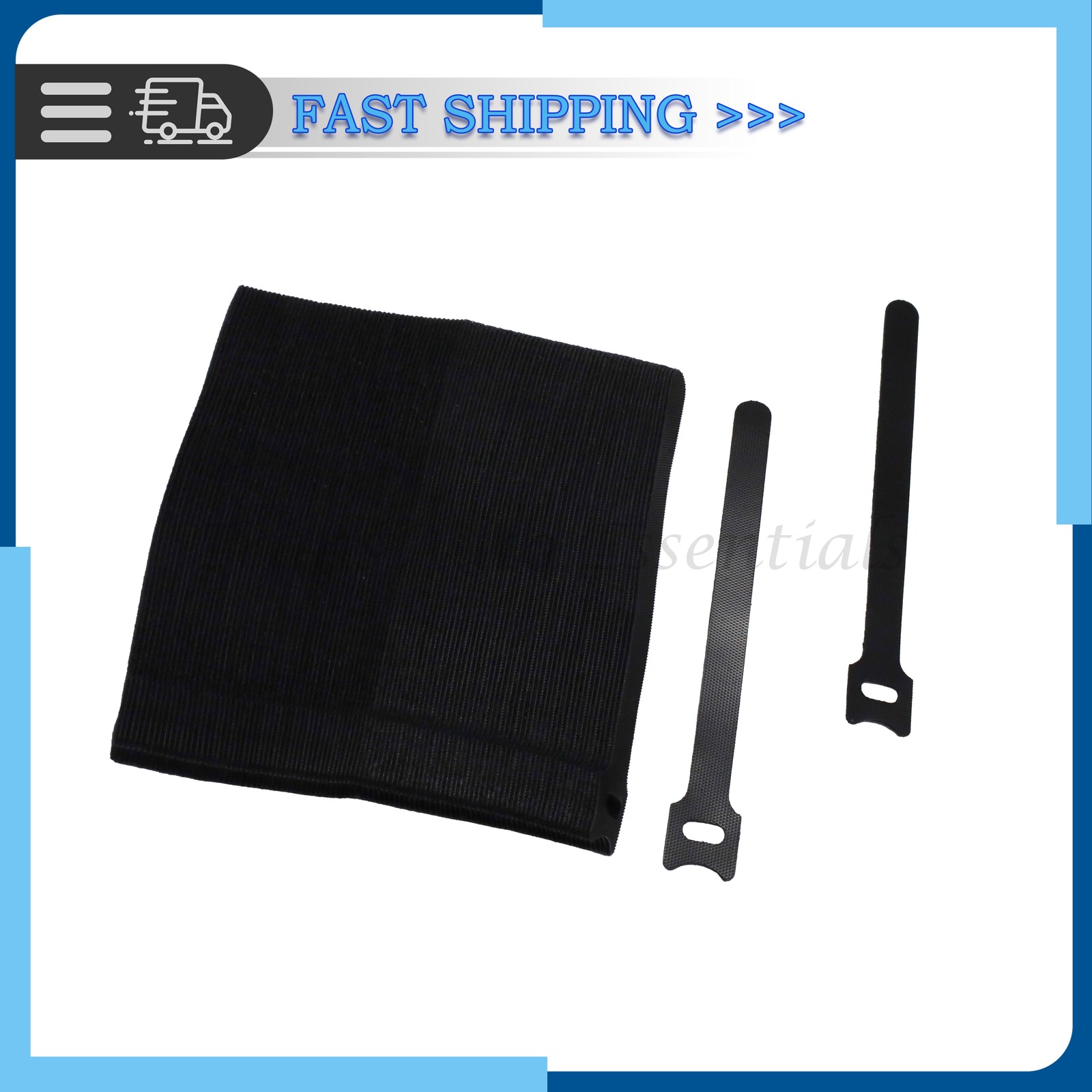 100PC Reusable Cable Straps Black Wire Cord Hook Loop Ties Fastening Organizer