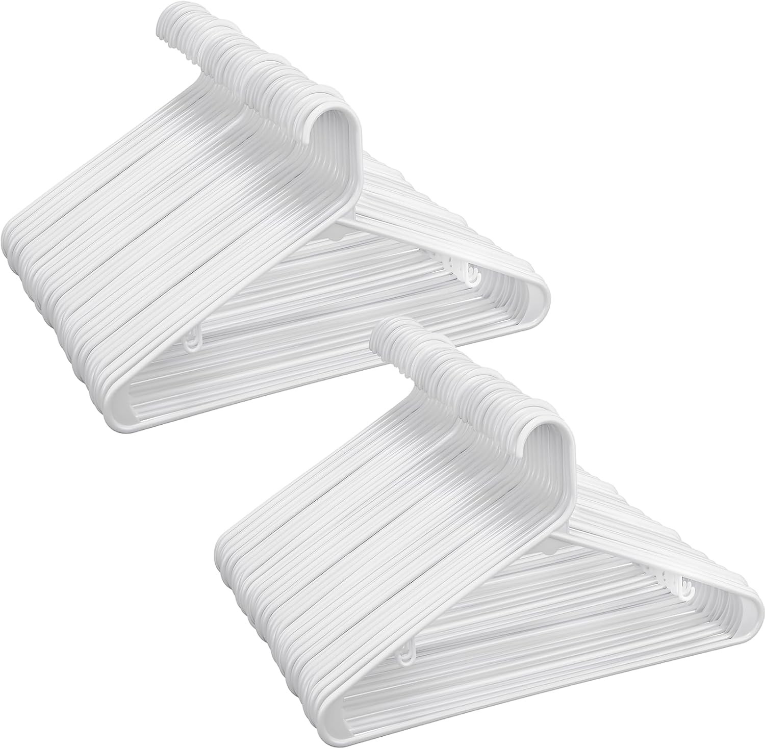 120 Pcs Plastic Clothes Hangers Bulk Heavy Duty Hangers W/ Hooks Durable Space