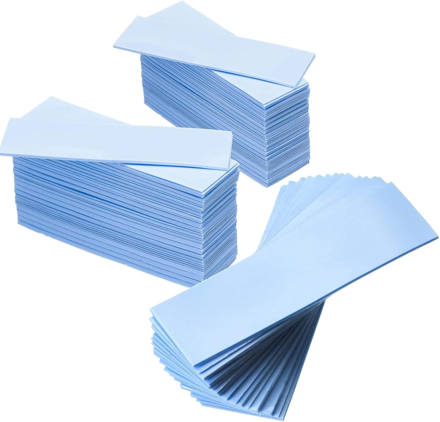 30 Pieces 2.6 x 0.8 x0.1 Inch Silicone Thermal Pad Reusable CPU SSD Thermal Cond