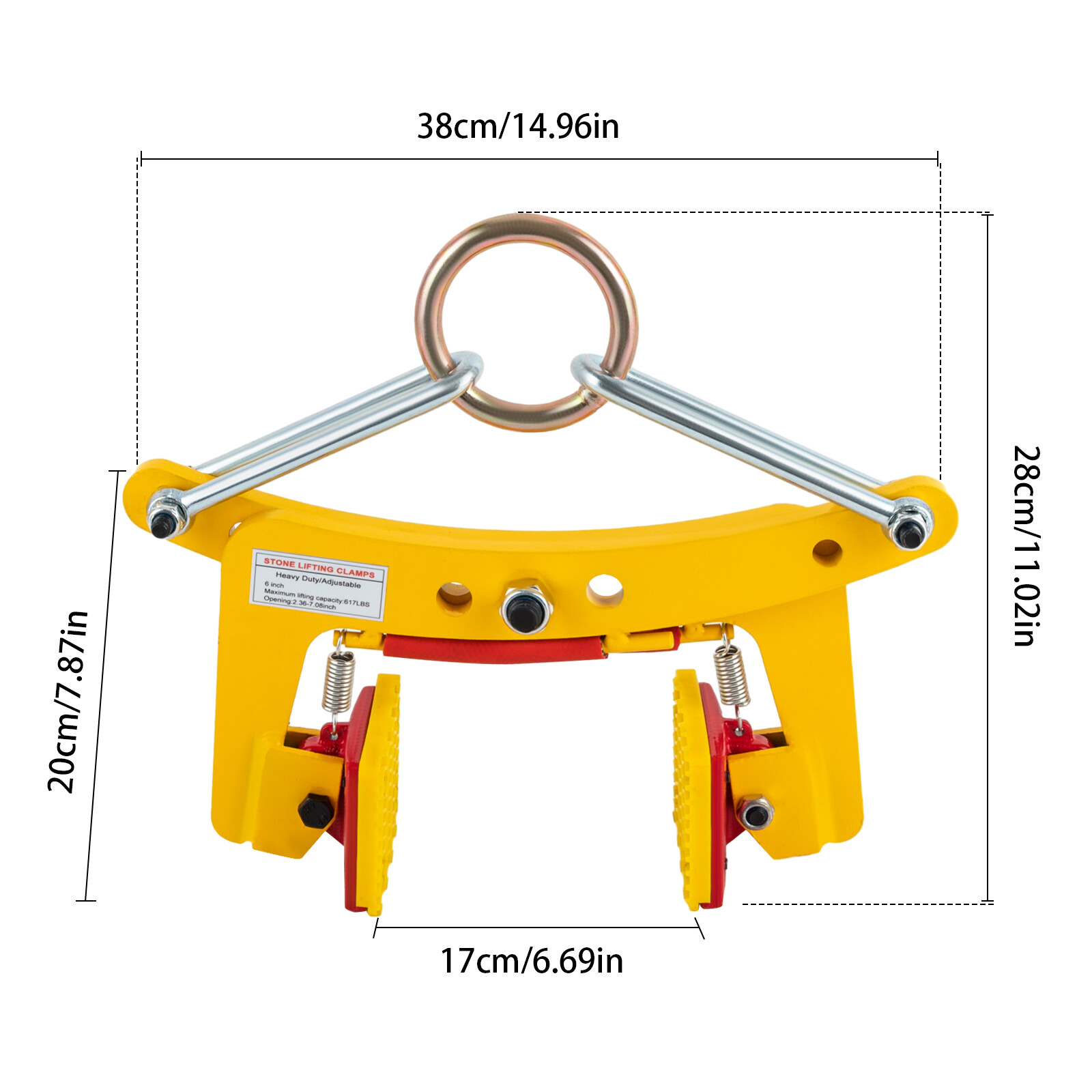 Industrial Vertical Plate Lifting Clamp Heavy Duty Lifting Tool 617 Lbs