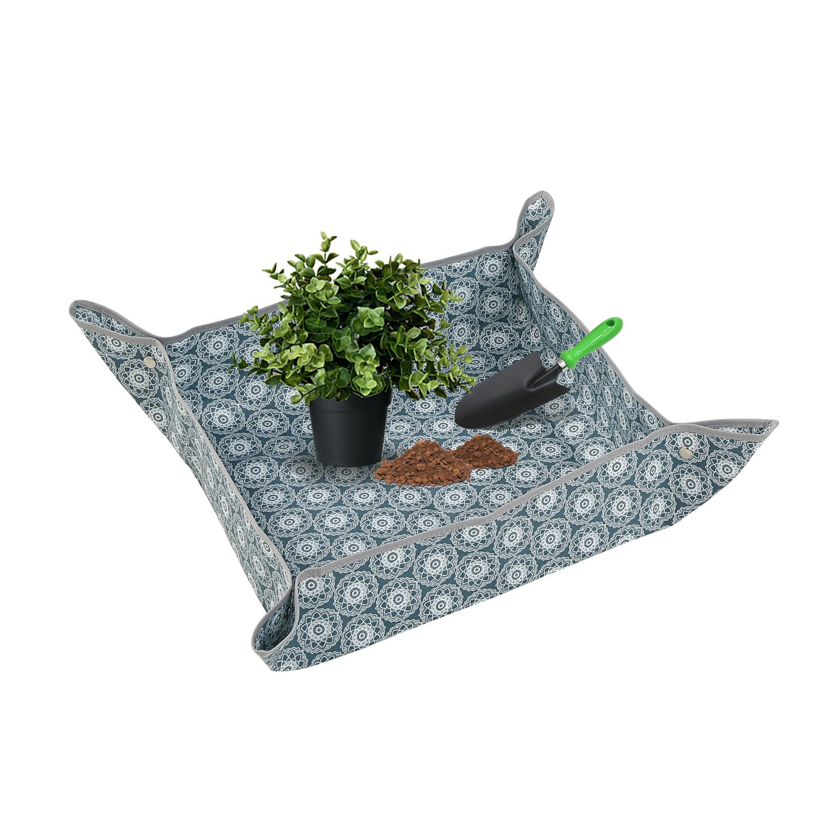 Indoor Plant Transplanting Mat Waterproof 26.8x26.8 Inch Potting Tray
