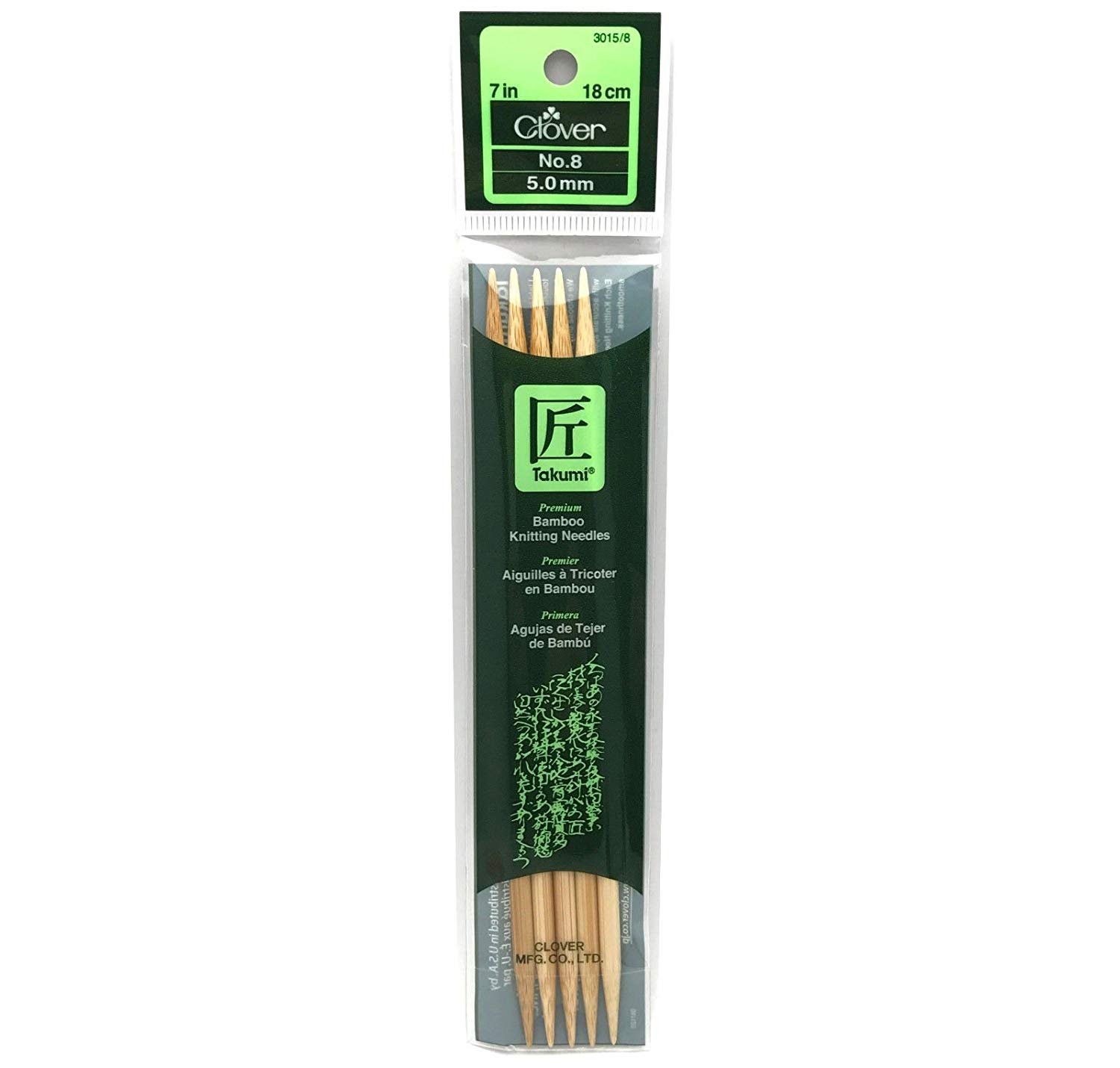 Clover Takumi 7-Inch Double Point, Size 8,Other Crocheting & Knitting