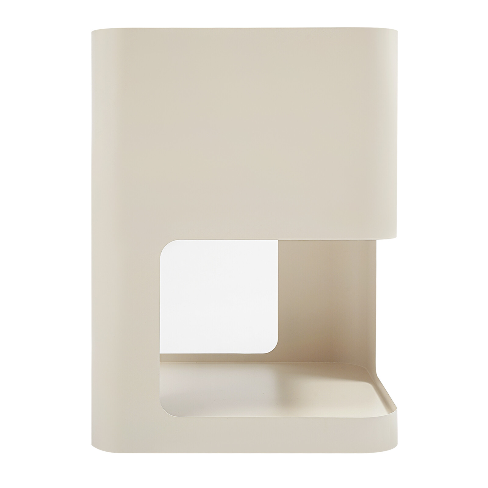 3-Tier Cream/Black Square Modern Side Table Metal Nightstand Modern End Table