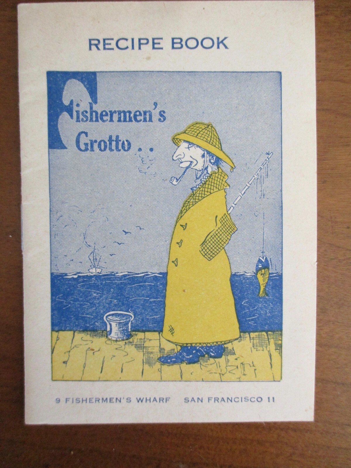 c1940 miniature RECIPE BOOKLET FISHERMENS GROTTO SAN FRANCISCO with stamp box