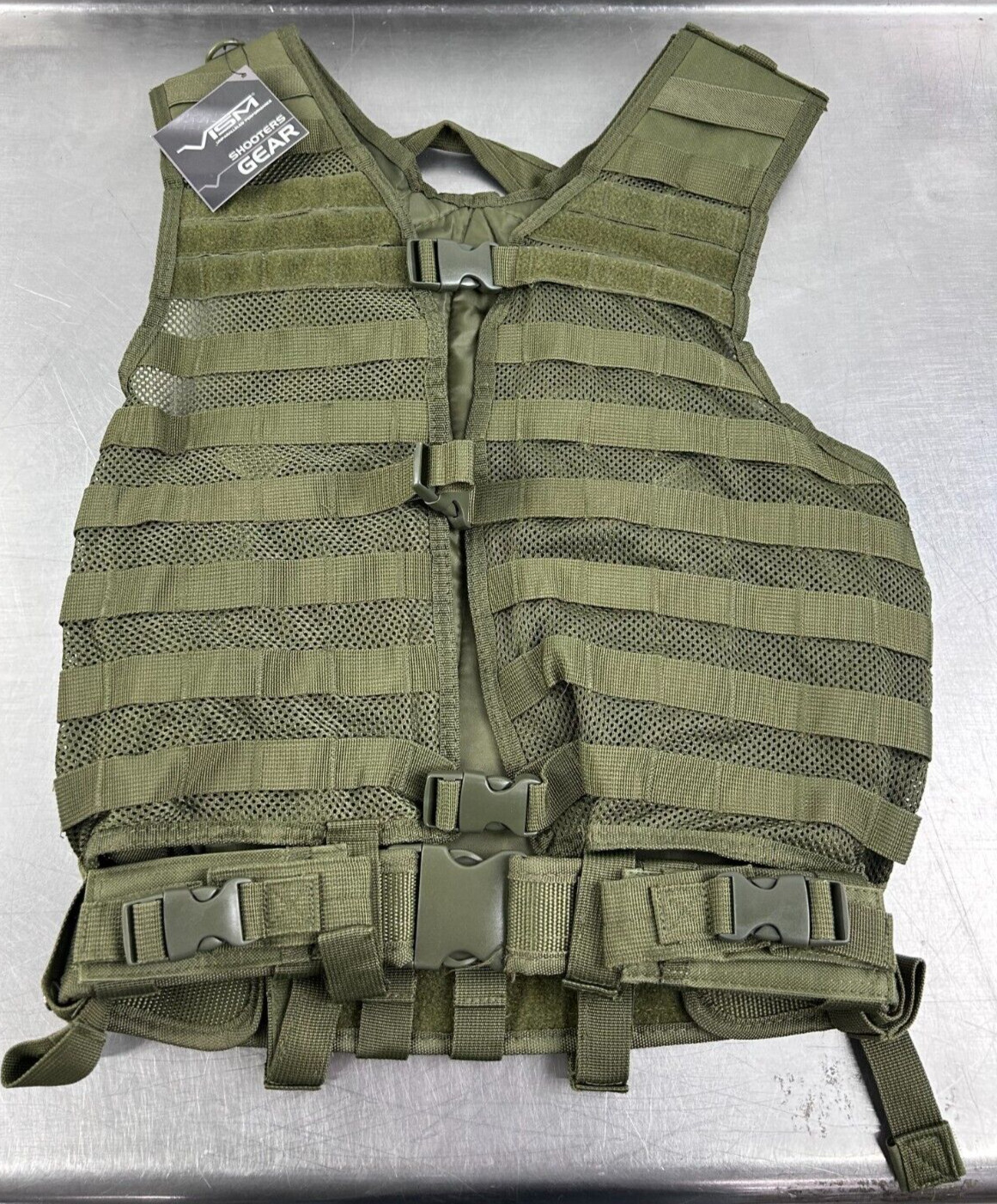 VISM Modular Mesh Vest MOLLE Tactical Gear Harness Rig w/ Belt M-2XL+