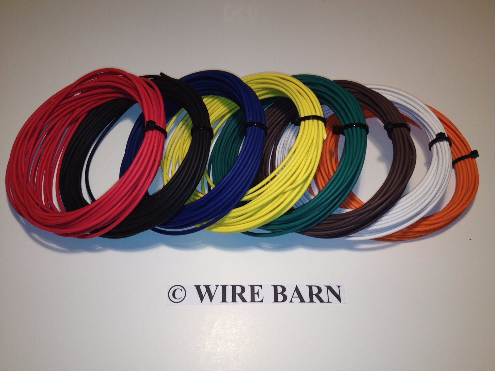 AUTOMOTIVE  WIRE - 20 GAUGE -HIGH TEMP GXL WIRE - 8 COLORS - 25' EACH COLOR