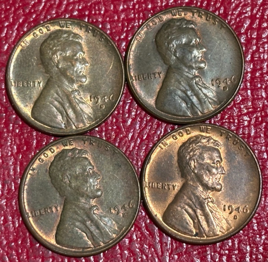 HIGH GRADE 1946 D LINCOLN CENT-OLD US COIN-SOME COINS HAVE FLAWS-FEB710