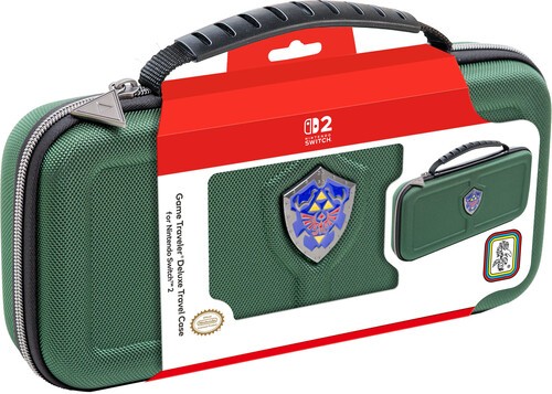 Switch 2 Accessory: RDS - Game Traveler Deluxe Hylian Shield - Zelda Green Case