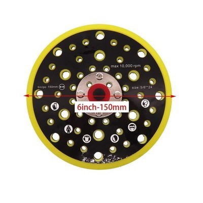 6 Inch/52 Holes Sander Backing Pad Hook&Loop Dust Sanding Disc For-MIRKA