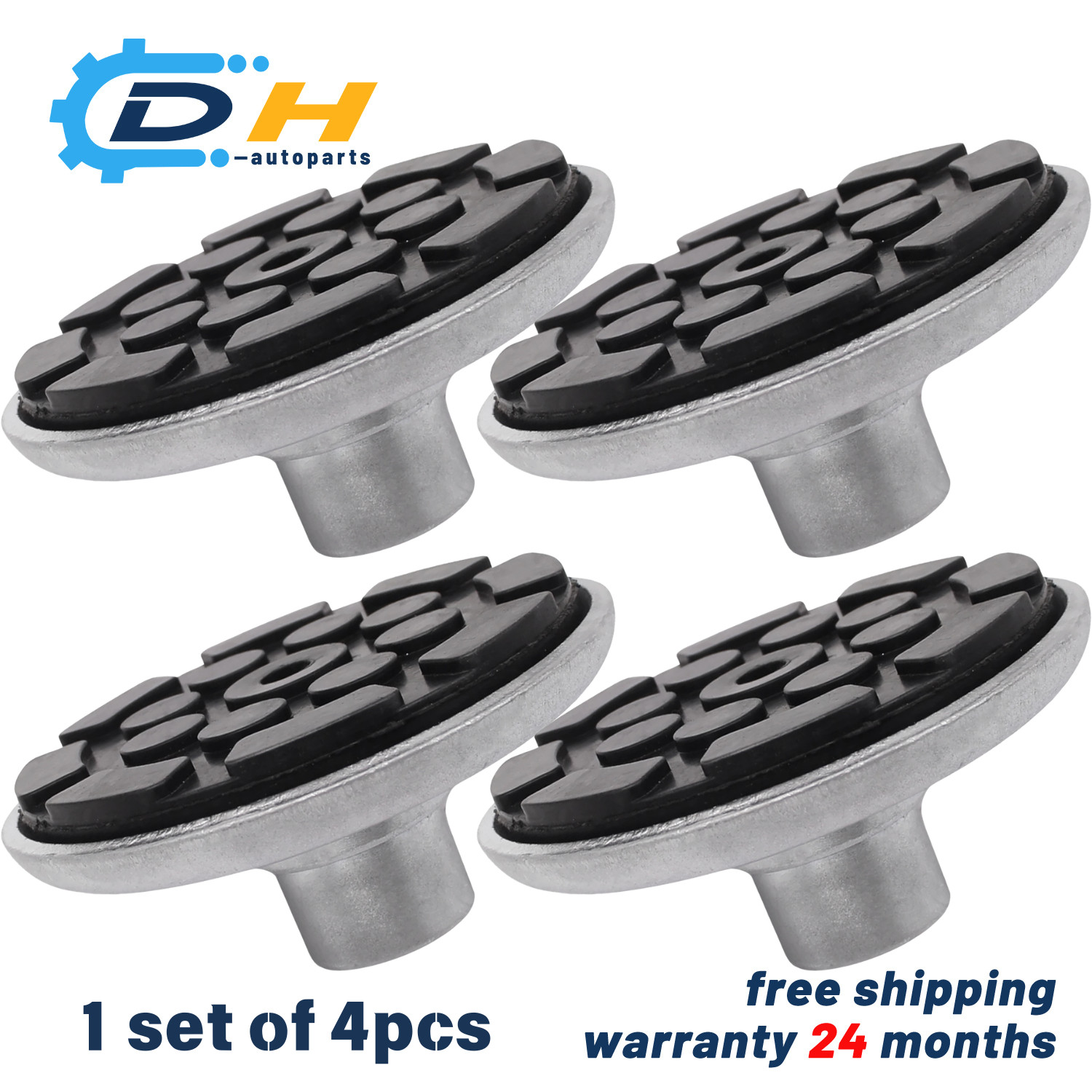 4Pcs Round Lift Adapter with Rubber Pad, For 1.5" Peg Atlas Automotive Equipment